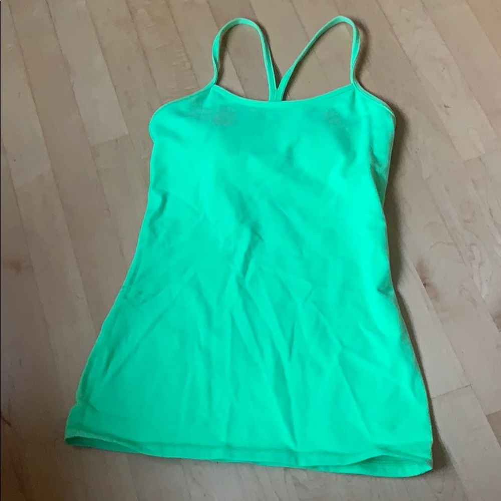 lululemon athletica Neon Green Strappy Tank Top